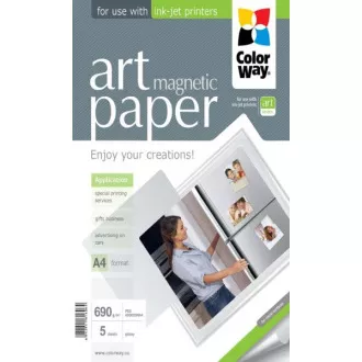 Fotopapir COLORWAY/ ART sijajni "magnetni" 690g/m2, A4 / 5 kosov