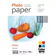 Fotopapir COLORWAY/ mat 190g/m2, A4/ 20 kosov