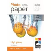 Fotopapir COLORWAY/ visok sijaj 200g/m2, 13x18 / 100 kosov