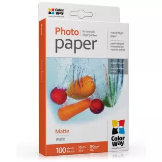 Fotopapir COLORWAY/ mat 190g/m2, 10x15/ 100 kosov