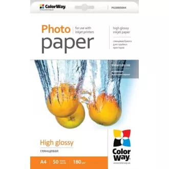 Fotopapir COLORWAY/ visok sijaj 180g/m2, A4/ 50 kosov Fotopapir COLORWAY/ visok sijaj 180g/m2, A4/ 50 kosov