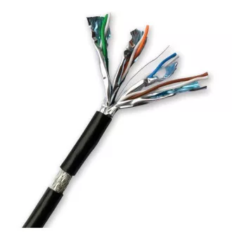 DATACOM S/FTP žica CAT7 PE,Fca 100m, plašč črna OUTDOOR