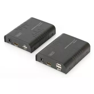 DIGITUS HDMI KVM podaljšek, 120 m, Full HD, 1080p po omrežnem kablu (Cat 5, 5E, 6), DIGITUS HDMI KVM podaljšek, 120 m, Full HD, 1080p po omrežnem kablu (Cat 5, 5E, 6),