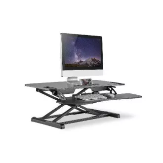 DIGITUS Stojalo za nastavitev višine delovne površine za sedenje/stoj 95x61x11-46cm; Spodnji pladenj za tipkovnico in miško