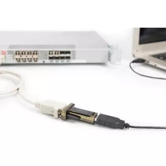Pretvornik DIGITUS USB 2.0 na serijski vmesnik, DSUB 9M, vključno z. kablom USB A 80 cm Pretvornik DIGITUS USB 2.0 na serijski vmesnik, DSUB 9M, vključno z. kablom USB A 80 cm