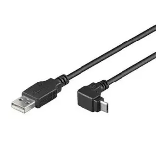 PremiumCord Kabel micro USB 2.0, A-B, 90° priključek, 1,8 m