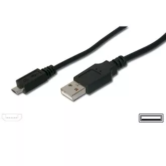 PremiumCord Micro USB 2.0, A-B 0,75 m dolg kabel, zasnovan za hitro polnjenje