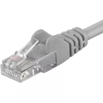 PremiumCord Povezovalni kabel UTP RJ45-RJ45 CAT6 0,25 m sive barve