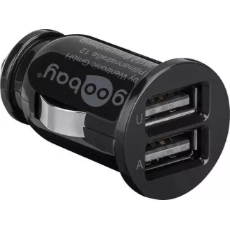 goobay Napajalnik 12V avtomobilski adapter z 2x USB 2,1A črn goobay Napajalnik 12V avtomobilski adapter z 2x USB 2,1A črn