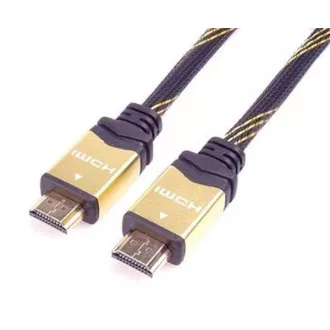 PremiumCord HDMI 2.0 High Speed   Ethernet kabel HQ, pozlačeni konektorji, 0,5 m