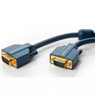 ClickTronic HQ OFC (koaks) SVGA MD15HD-MD15HD kabel za monitor s feriti, 7,5 m