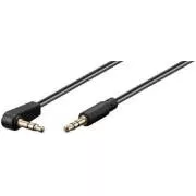 PremiumCord Kabel Jack 3,5 mm - 3,5 mm priključek 90° M/M 1,5 m