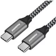 PremiumCord Kabel USB-C ( USB 3.2 GEN 2x2, 5A, 100W, 20Gbit/s ) 2 m, bombažna pletenica