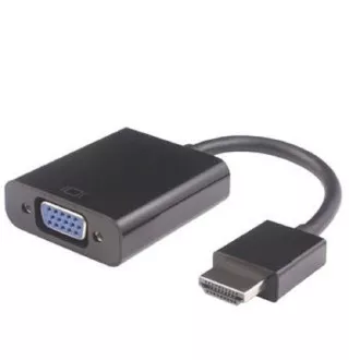 PremiumCord Pretvornik HDMI v VGA s 3,5-milimetrskim stereo priključkom - črn