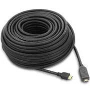 PremiumCord HDMI High Speed z eth. kablom z ojačevalnikom, 10 m, 3x zaščita, M/M, pozlačeni konektorji, črn