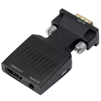PremiumCord pretvornik VGA v HDMI z avdio vhodom in avdio kablom