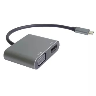 PremiumCord MST Adapter USB-C na HDMI   VGA, ločljivost 4K in FULL HD 1080p