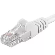 PremiumCord Povezovalni kabel UTP RJ45-RJ45 CAT6 1,5 m bele barve