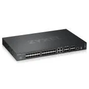 Zyxel XGS4600-32F, 32-vratni upravljani Gigabit stikalo Layer 3 , 24x Gigabit SFP   4x Gigabit z dvojno funkcionalnostjo (RJ45/SFP)   4x