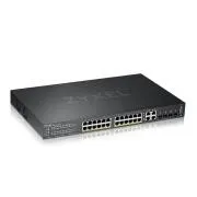 Zyxel GS2220-28HP,regija EU,24-portno stikalo GbE L2 PoE s priključno povezavo GbE (priložena enoletna licenca NCC Pro pack)