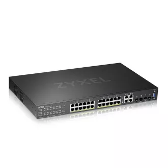Zyxel GS2220-28HP,regija EU,24-portno stikalo GbE L2 PoE s priključno povezavo GbE (priložena enoletna licenca NCC Pro pack)