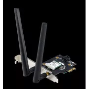 ASUS PCE-AXE5400, adapter WiFi 6E PCI-E z 2 zunanjima antenama. Podpora za 6 GHz, 160 MHz, Bluetooth 5.2