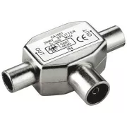 PremiumCord TV antenski združevalni priključek IEC 75 Ohm 1xF-2xM
