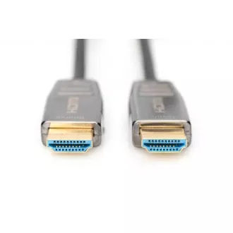 Digitus HDMI AOC hibridni optični kabel, tip A M/M, 10 m, UHD 8K@60Hz, CE, zlat, bl