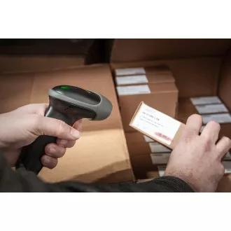 DIGITUS 2D ročni bralnik črtnih kod, baterijsko napajanje, združljiv z Bluetooth in QR kodo, 200 skeniranj/sek, z držalom