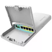 MikroTik RouterBOARD RB960PGS-PB PowerBox Pro, 5xGLAN (4x PoE-OUT), zunanji, nap. adapter, ROS L4, montažni komplet