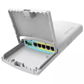 MikroTik RouterBOARD RB960PGS-PB PowerBox Pro, 5xGLAN (4x PoE-OUT), zunanji, nap. adapter, ROS L4, montažni komplet