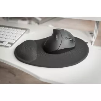 DIGITUS Ergonomska podloga za miško z naslonom za dlani, črna DIGITUS Ergonomska podloga za miško z naslonom za dlani, črna