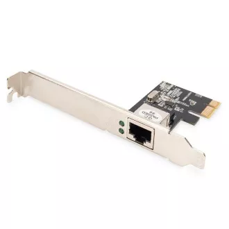 DIGITUS Gigabitna ethernetna omrežna kartica PCI Express, nizki nosilec, Realtek RTL8111H