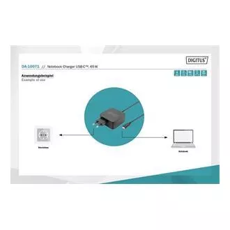 DIGITUS polnilec za prenosne računalnike USB-C Power 65W PD3.0 DIGITUS polnilec za prenosne računalnike USB-C Power 65W PD3.0