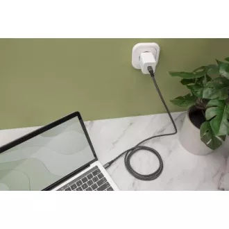 DIGITUS Povezovalni kabel USB 4, TypeC do TypeC, ohišje AL, PP oplet 4K@60Hz, PD3.0, 20Gbits/s, 3 m, bl.