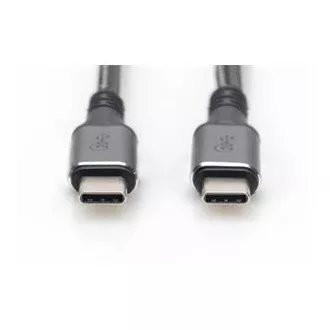 DIGITUS Povezovalni kabel USB 4, TypeC do TypeC, ohišje AL, PP oplet 4K@60Hz, PD3.0, 20Gbits/s, 3 m, bl.