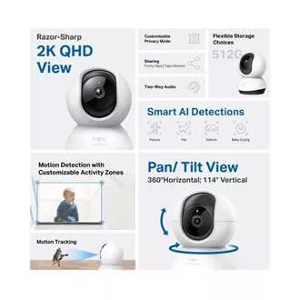 TP-LINK Tapo C220 - IP kamera z nagibom in WiFi, 4 MP (2560*1440), ONVIF TP-LINK Tapo C220 - IP kamera z nagibom in WiFi, 4 MP (2560*1440), ONVIF