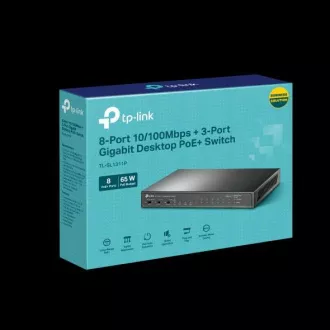 TP-Link Switch TL-SL1311P 8x LAN/PoE , 2x GLAN, 1x SFP , 65W