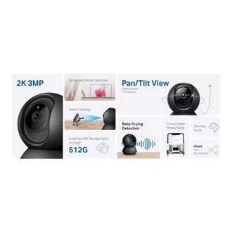 TP-Link Tapo C211 - IP kamera z nagibom in WiFi, 3 MP (2304 x 1296), ONVIF