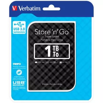 VERBATIM Store´n´ Go 2,5" GEN2 1TB USB 3.0 črn