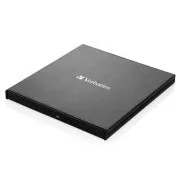 VERBATIM Zunanji zapisovalnik CD/DVD Slimline USB-C črn   Nero