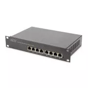 DIGITUS Gigabitno ethernetno stikalo, 8-portno, 10 palcev, brez upravljanja