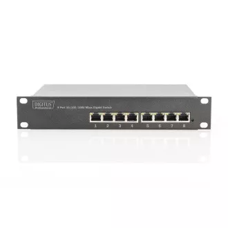 DIGITUS Gigabitno ethernetno stikalo, 8-portno, 10 palcev, brez upravljanja