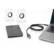 Digitus Priključni kabel USB Type-C, Type-C do A M/M, 1,0 m, vse funkcije, Gen2, 3A, 10 GB, različica 3.1, CE, bl