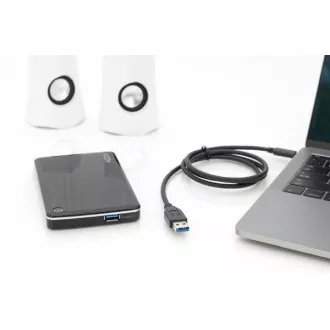 Digitus Priključni kabel USB Type-C, Type-C do A M/M, 1,0 m, vse funkcije, Gen2, 3A, 10 GB, različica 3.1, CE, bl