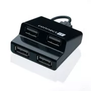 CONNECT IT USB vozlišče 4 vrata STEP - črno