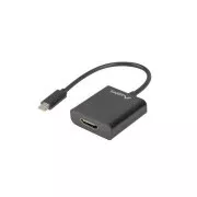 LANBERG Adapterski kabel USB-C(M) 3.1 do HDMI(F) 15 cm (Displayport ALT MODE) črn