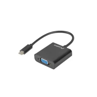 LANBERG Adapterski kabel USB-C(M) 3.1 do VGA(F) 15 cm črn LANBERG Adapterski kabel USB-C(M) 3.1 do VGA(F) 15 cm črn