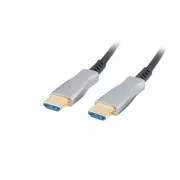 LANBERG Aktivni optični kabel visoke hitrosti z Ethernetom 2.0, 4K@60Hz, M/M, dolžina 20 m, črn, pozlačeni priključki