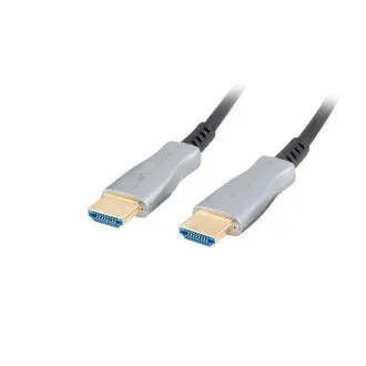 LANBERG Aktivni optični kabel visoke hitrosti z Ethernetom 2.0, 4K@60Hz, M/M, dolžina 30 m, črn, pozlačeni konektorji